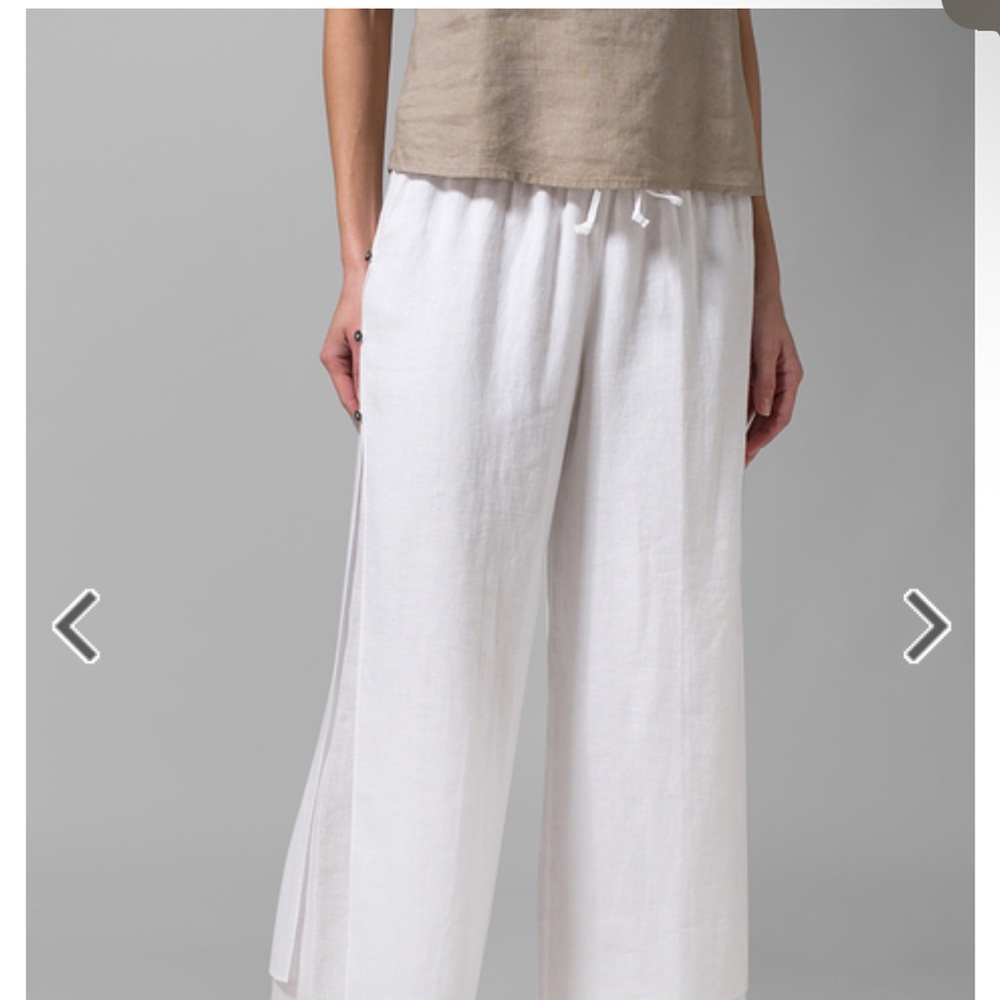 Elegant White Linen Pants